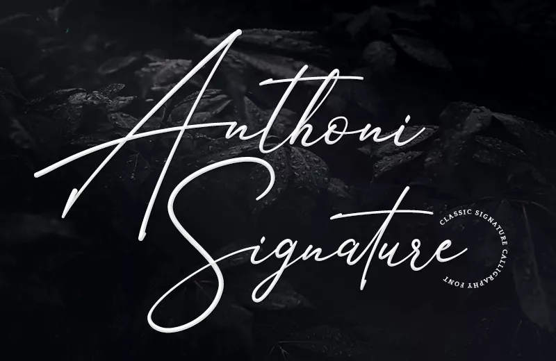 Anthoni Signature Font
