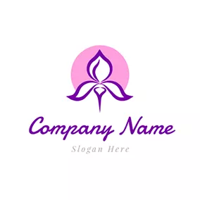 Sun Logo Beautiful Sun and Iris logo design