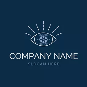 Eyelash Logo Flower Light Eye and Eyelash logo design