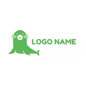 Seal Logo Lovely Sea Seal Icon logo design