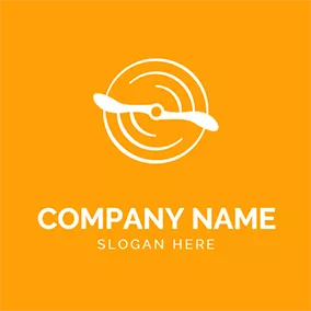 Circle Logo Simple Circle and Rotating Propeller logo design
